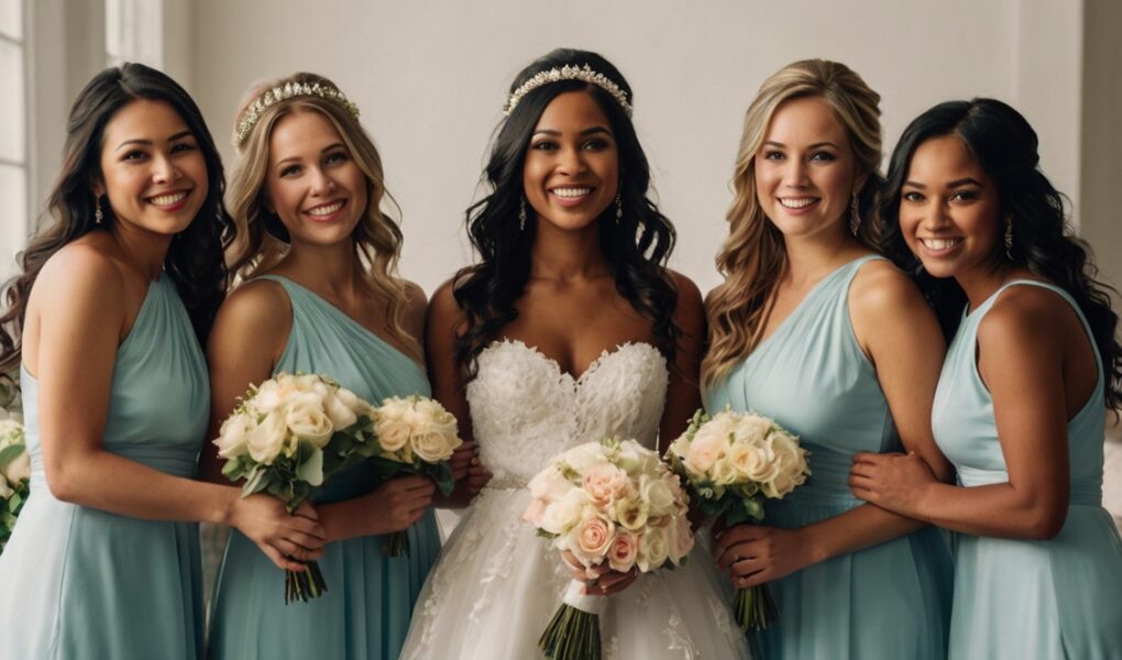 novia junto a sus damas de honor