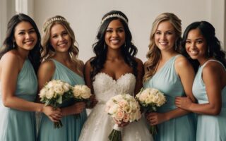 novia junto a sus damas de honor