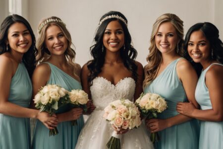 novia junto a sus damas de honor