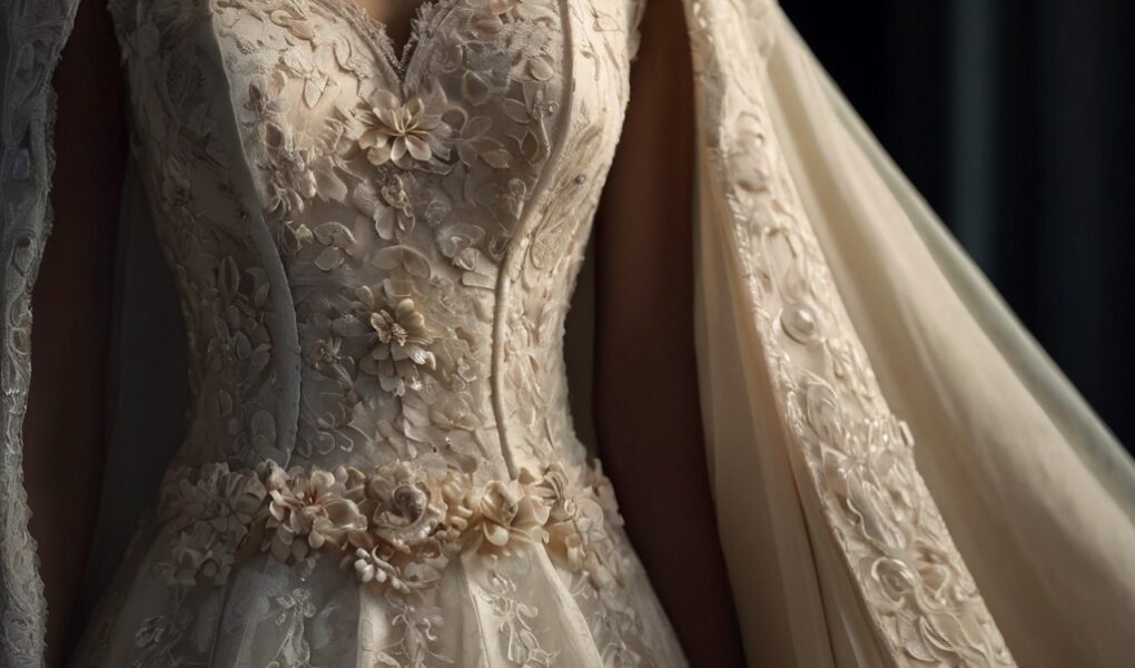hermoso vestido blanco de novia