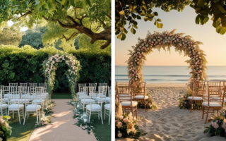 comparativa de boda de playa y boda de jardin