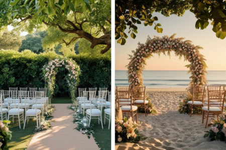 comparativa de boda de playa y boda de jardin