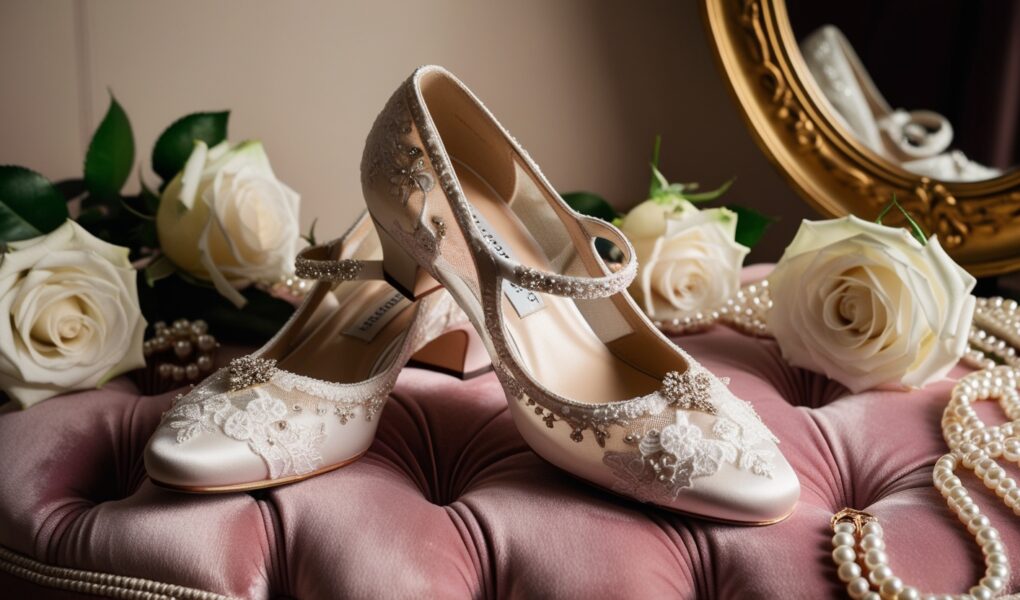 zapatos de novia lujosos